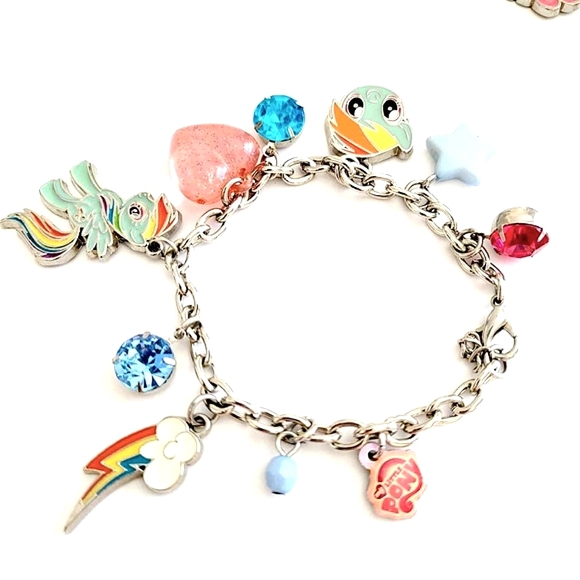 Two My Little Pony Twilight Sparkle Charm Bracelet Sets Pink & Green - Picture 4 of 9